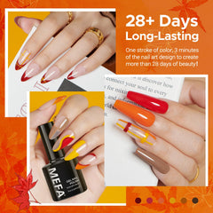 MEFA burgundy gel nail color – sophisticated shade for classy fall looks.