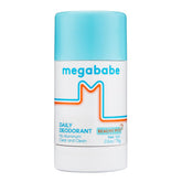 Megababe Beachy Pits deodorant stick cap for easy on-the-go freshness.