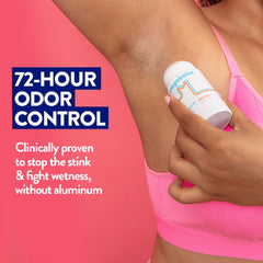 Megababe Daily Deodorant Rosy Pits application hand demonstrates smooth glide