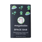 Megababe Space Bar charcoal close-up for detox and odor control