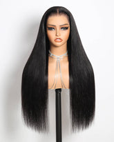 Megalook Hair 13x6 HD lace front wig close-up of preplucked hairline for natural look
