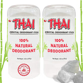 MegaRhino Thai Deodorant Stones 2-pack front view for packaging and use