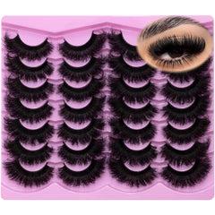 MEHALUSH cat-eye 20mm lashes with fluffy volume for dramatic yet natural blend.