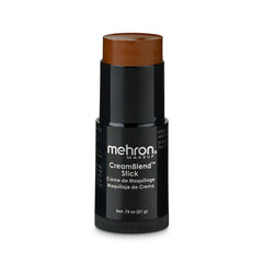Mehron CreamBlend Stick Dark 3 application session for even stage coverage.