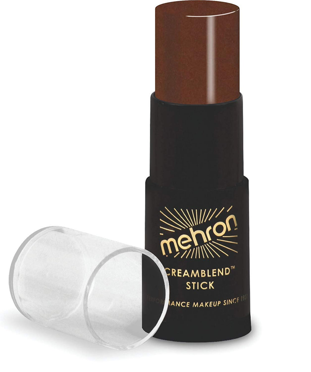 Mehron CreamBlend Stick on the face showing bold pigment for vibrant looks