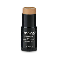 Mehron CreamBlend Stick rich pigment swatch showing bold color payoff for stage makeup.