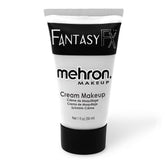 Mehron Fantasy FX Cream white face paint on skin for bold Halloween looks with easy removal