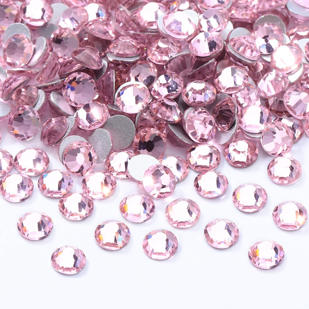 Meibite pink flatback rhinestones for nail art with high sparkle and easy application