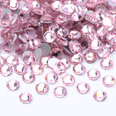 Meibite pink flatback rhinestones for nail art with high sparkle and easy application
