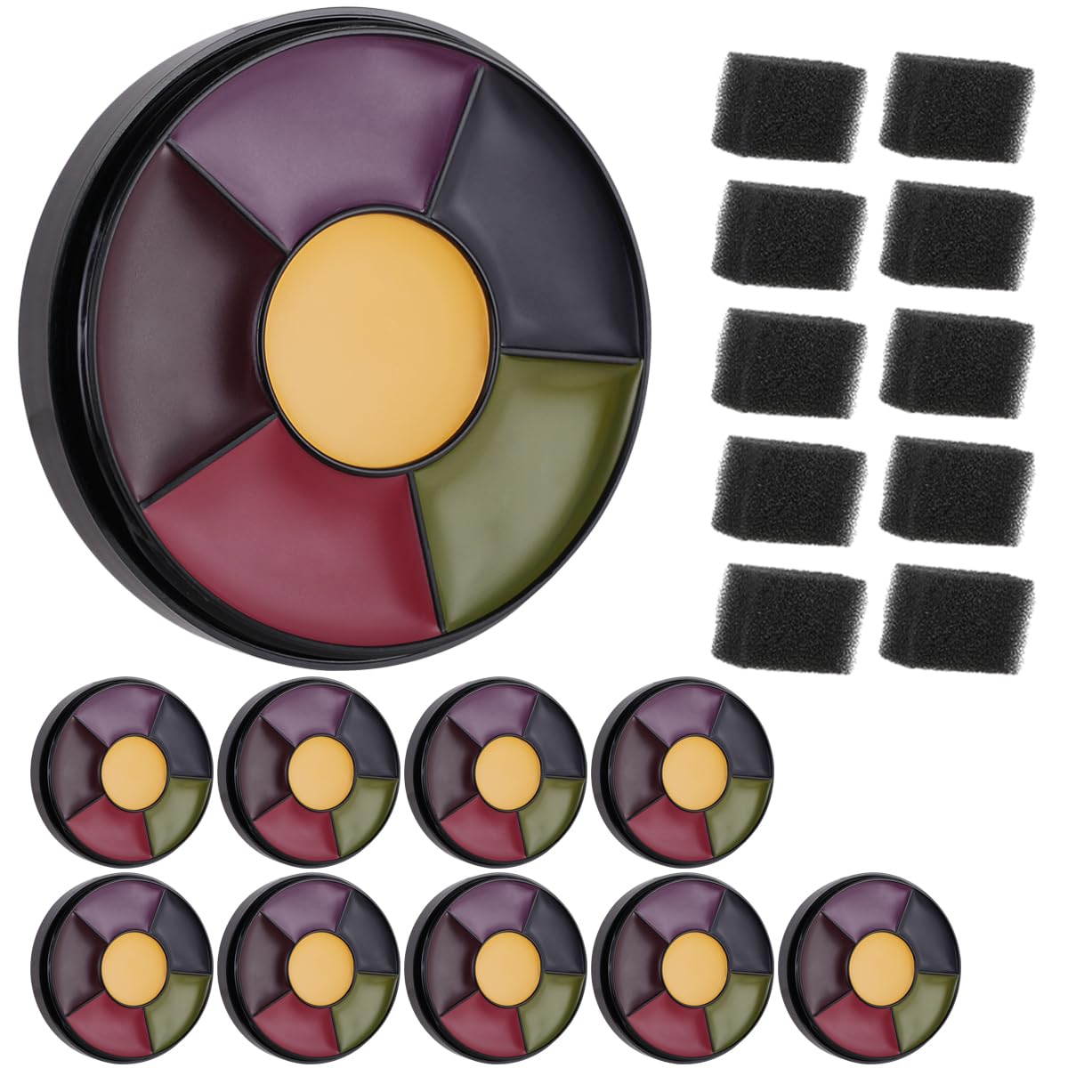 MEICOLY bruise wheel closeup shows rich pigments for realistic bruises
