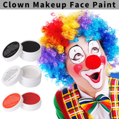 Meicoly clown makeup kit black paint jar ideal for dramatic lines and shading.