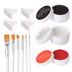 Meicoly clown makeup kit white paint jar for bold base color and smooth coverage.