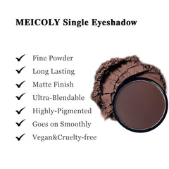 MEICOLY high pigmentation eyeshadow delivers bold color with a single swipe