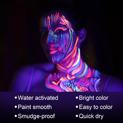 Meicoly Neon face paint green neon for vibrant festival color