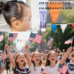 MEICOLY patriotic glitter for hair and festive styles