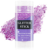 MEICOLY purple hair glitter stick for vivid, long-lasting sparkle in festival looks
