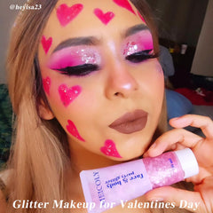 MEICOLY self-adhesive glitter face stays put and cleans easily