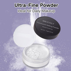MEICOLY translucent colorset powder delivering a matte finish for daily wear.