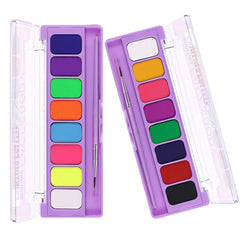 Meicoly water-activated eyeliner palette 01 glow yellow glows under UV light