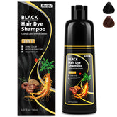 MEIDU black hair dye shampoo bottle for natural gray coverage.
