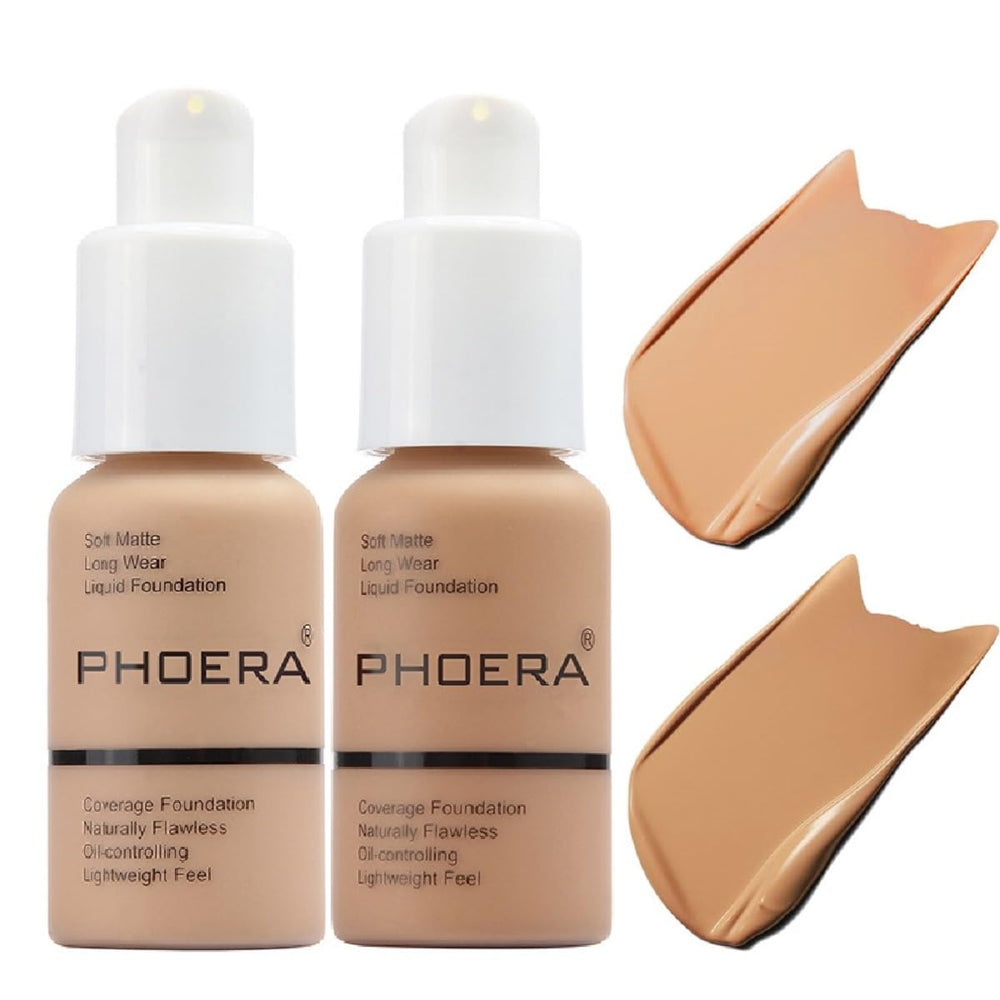 Meifen PHOERA Foundation 104 Buff Beige swatch for natural coverage