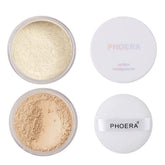 Meifen PHOERA setting powder translucent swatch for even, shine-free finish.