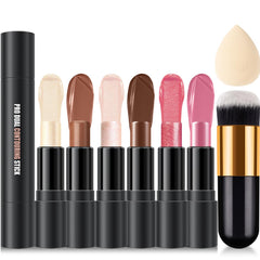 Meilury 6 Colors Cream Contour Stick shows double-ended design for highlighting and contouring.