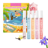MeiPlumLai fragrance mist collection on display with five scents