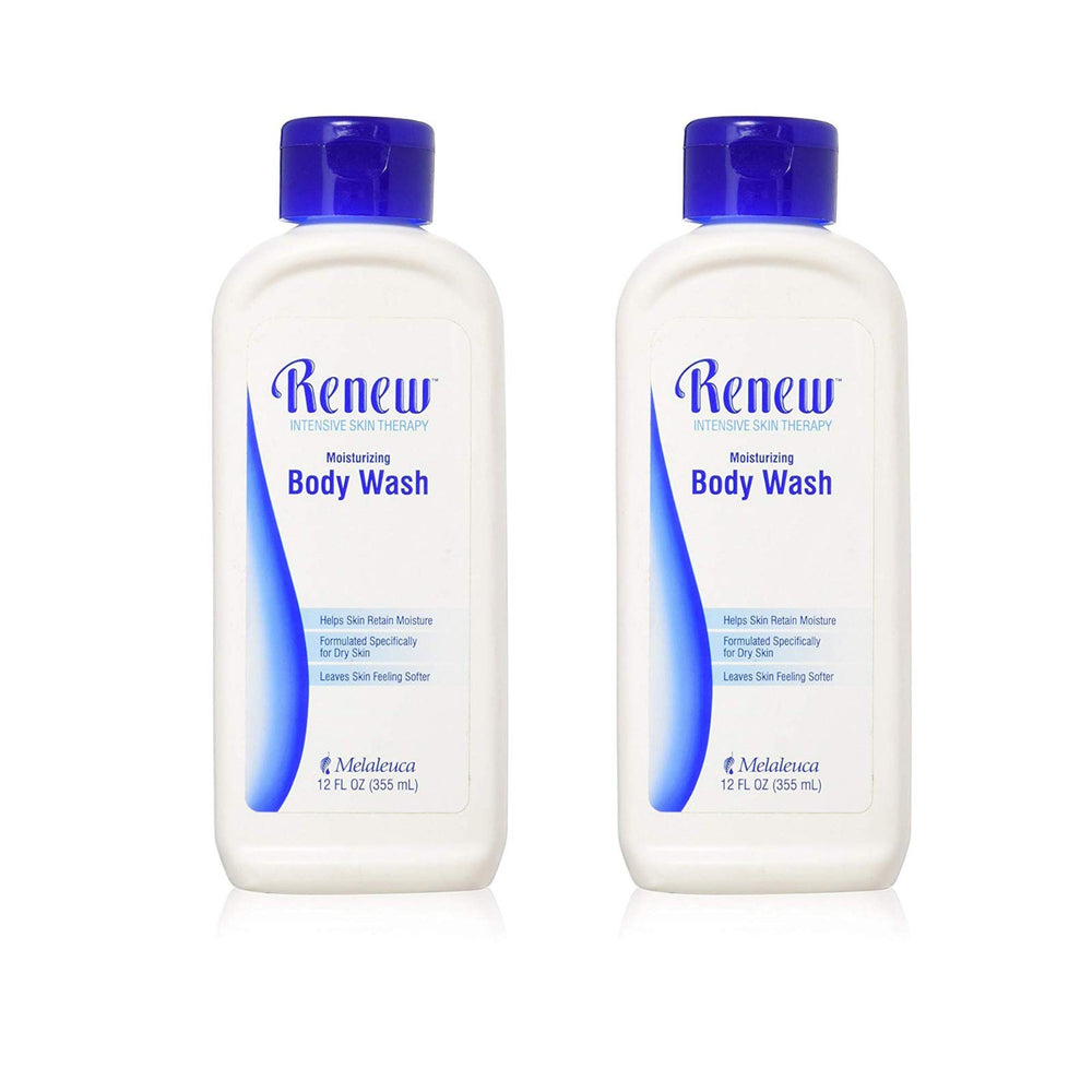 Melaleuca Renew Intensive Skin Therapy Body Wash bottle, front view, hydrating cleanse for daily use.