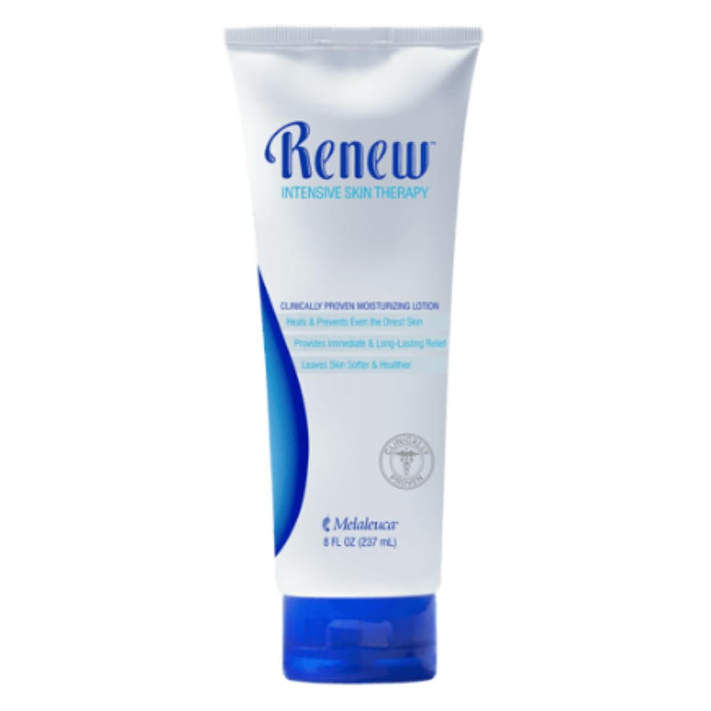 Melaleuca Renew Intensive Skin Therapy lotion bottle for dry skin relief and daily hydration.