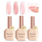 MelodySusie pink builder gel bottle closeup for durable base coats