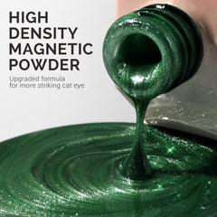 MelodySusie Jeweliver magnet effect close-up showing instant shimmer on nails