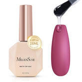 MelodySusie 15ml No-Wipe Matte Top Coat bottle offers a long-lasting matte finish.