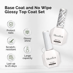 MelodySusie 2-pack gel base and top set for salon or home use
