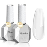 MelodySusie 2x15ml gel top coat bottles delivering long-lasting gloss for nails