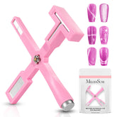 MelodySusie 5 in 1 cat eye magnet pink set for versatile nail art at home.