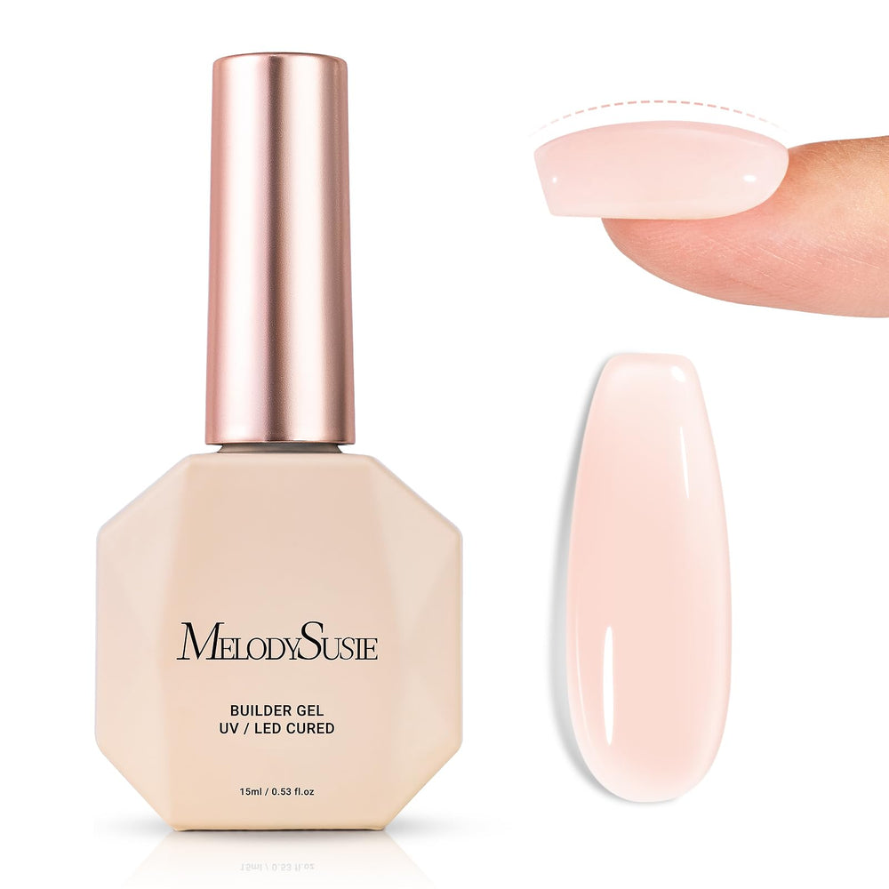 MelodySusie builder gel nude bottle thickens nails for easy at-home extensions.