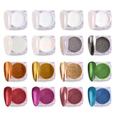 MelodySusie chrome nail powder kit shown for a mirror finish look