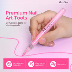 MelodySusie fast-drying ink delivers quick color payoff on nails.
