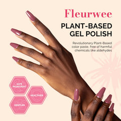 MelodySusie Fleurwee curved brush applying gel for smooth, even coverage