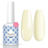 MelodySusie Fleurwee pale yellow nail polish bottle closeup with low-odor formula.