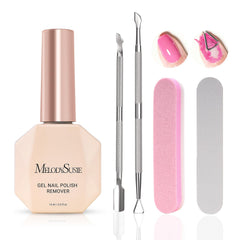 MelodySusie gel nail remover bottle for quick at-home polish lifting