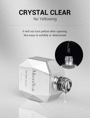 MelodySusie gel top coat brush application ensures edge coverage in one stroke.