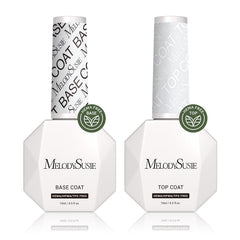 MelodySusie HEMA-free base coat bottle applies smooth adhesion for nails