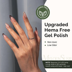 MelodySusie red-brown gel nails with rich color and shine