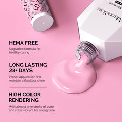 MelodySusie gel polish bottle with high gloss finish.
