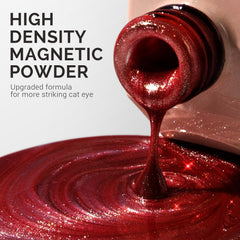 MelodySusie Jeweliver cat-eye polish magnet creates dramatic depth on nails.