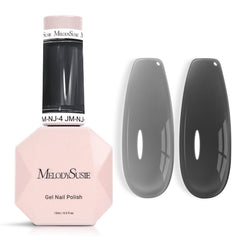 MelodySusie Jeweliver jelly gel polish bottle in black showing translucent jelly finish.
