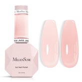MelodySusie Jeweliver Nude gel polish bottle close-up showing milky nude shade for subtle nails
