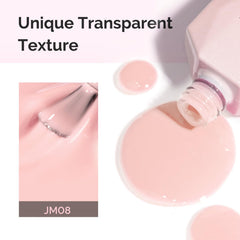 MelodySusie Jeweliver Nude milky shade on nails offering a versatile pastel look